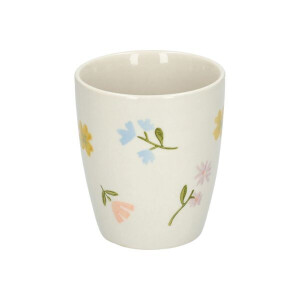 Beker, steengoed, kleine bloemetjes, Ø 7,5 cm