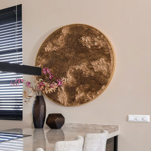 Richmond Ronde Wall Art 'Bloom' Ø110cm, kleur Goud