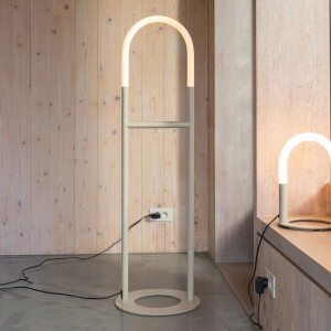 Zuiver Vloerlamp 'Arch' 135cm, kleur Beige