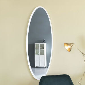 ZILT Ovale Spiegel 'Marrys' 160 x 60cm, kleur Wit
