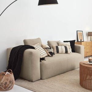 Kave Home 3-zits Bank 'Blok' 240cm, kleur Beige