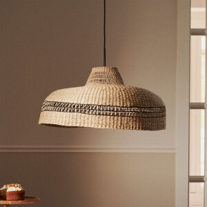 Kave Home Lampenkap 'Rupia' Zeegras, Ø55cm