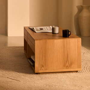 Kave Home Salontafel 'Alguema' Eiken, 140 x 60cm