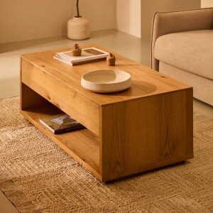 Kave Home Salontafel 'Alguema' Eiken, 120 x 60cm