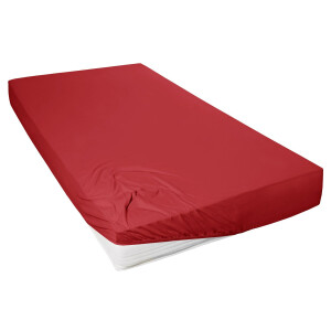 Primera Jersey hoeslaken (Rood, 90-100 x 200 cm)