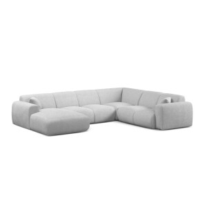 Modulaire hoekbank Molino rechts bouclé | Micadoni Home