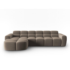 4-zits hoekbank Lisa links velvet | Micadoni