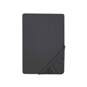 Biberna Jersey hoeslaken (Titanium, 180-200 x 200 cm)