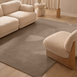 Vloerkleed Victoria Rechthoekig - Beige 170x120cm - Wol - Dekbed-Discounter.nl