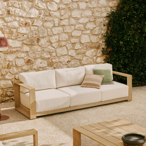 Kave Home 3-zits Loungebank 'Ambra' Acaciahout