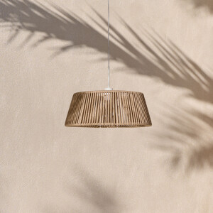 Kave Home Lampenkap 'Aldet' Geweven touw, 46cm, kleur Grijs