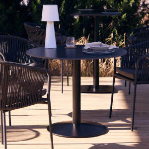 Kave Home Ronde Bistrotafel 'Esilda' 90cm, kleur Zwart