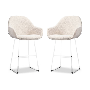 Set van 2 barstoelen Nino-Mae bouclé | Nolon