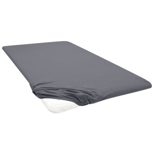 Biberna Jersey hoeslaken (Antraciet, 140-160 x 200 cm)