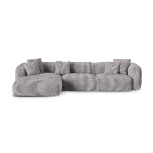 Modulaire hoekbank Martina links ribstof | Micadoni Home