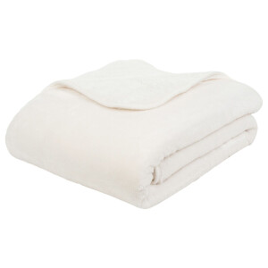 Gözze Premium Cashmere-Feeling deken (Crème/wit, 130 x 170 cm)