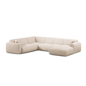 Modulaire hoekbank Molino links bouclé | Micadoni Home