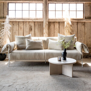 Nohr 3-zits Bank 'Abiel' Linnen, kleur Beige