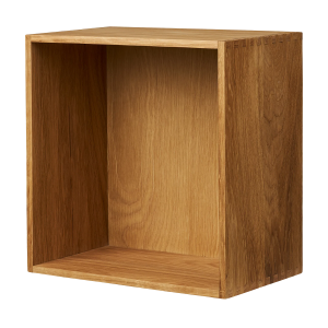 Abigail vierkante eikenhouten open wandkast - 30 x 30 cm