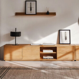 Kave Home TV-meubel 'Abilen' Eiken, 200cm, kleur Naturel