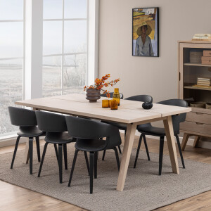 Bendt Eettafel 'Mads' 200 x 95cm, licht eikenfineer