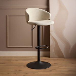 Bendt Verstelbare Barkruk 'Larue' kleur Beige (zithoogte 61-82cm)