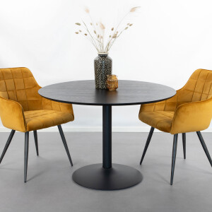 Sohome Ronde Eettafel 'Elsa' 110cm, kleur Zwart