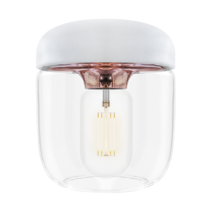 Acorn lampenkap wit met copper - Ø 14 cm