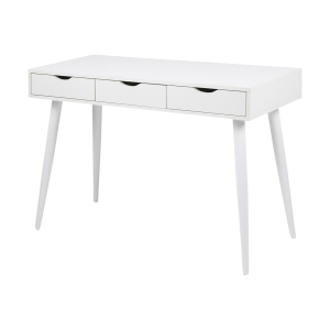 Keet houten bureau wit - met 3 lades - 110 x 50 cm