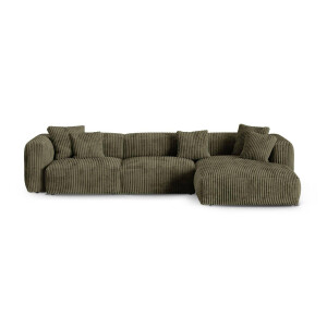 Modulaire hoekbank Martina rechts ribstof | Micadoni Home