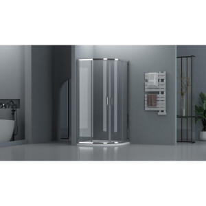 Adema Dawn Douchecabine - 80x80x185cm - kwartrond - chroom SW1381728