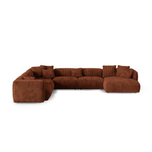 Modulaire hoekbank Martina links ribstof | Micadoni Home