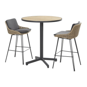 Taste by 4 Seasons Barset Fiesta Bohemian Teak 3-delig Ø90 cm