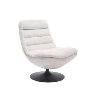 Tower Living Draaifauteuil 'Marano' Chenille, kleur Almond Wit