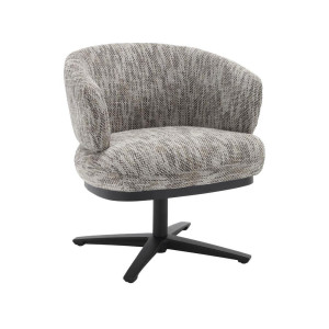 Tower Living Draaifauteuil 'Perca' kleur Wit/Grijs