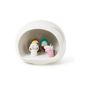 Alessi Presepe kerststal 13,5 cm 6-delig