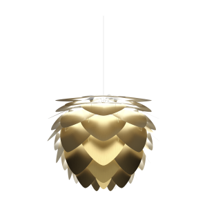 Aluvia Medium hanglamp brushed brass - met koordset wit - Ø 59 cm