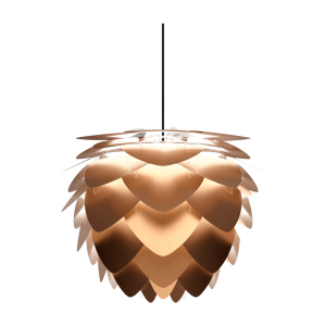 Aluvia Mini hanglamp brushed bronze - met koordset zwart - Ø 40 cm