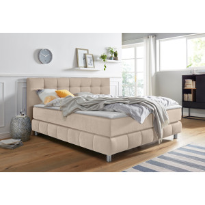 andas Boxspring Salo XXL in fluwelige look of structuurstof, 6 breedten in extra lang 220 cm, 4 hardheden