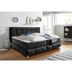 andas Boxspring Salo XXL in fluwelige look of structuurstof, 6 breedten in extra lang 220 cm, 4 hardheden