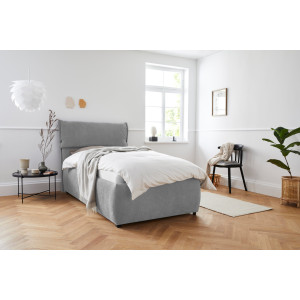 andas Gestoffeerd bed Jenson als bedframe of met 3 matrassoorten en hardheden