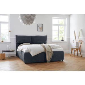 andas Gestoffeerd bed Jenson als bedframe of met 3 matrassoorten en hardheden