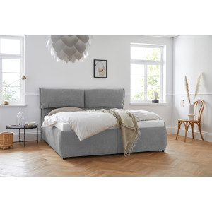 andas Gestoffeerd bed Jenson als bedframe of met 3 matrassoorten en hardheden