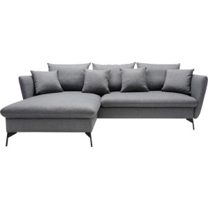 andas Hoekbank Livorno Slaapfunctie en bedlade (139/224 cm), fluweel, structuur, geweven stof