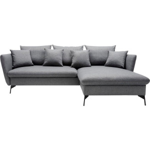 andas Hoekbank Livorno Slaapfunctie en bedlade (139/224 cm), fluweel, structuur, geweven stof