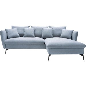 andas Hoekbank Livorno Slaapfunctie en bedlade (139/224 cm), fluweel, structuur, geweven stof