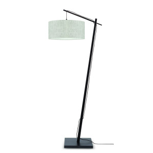 GOOD&MOJO Vloerlamp 'Andes' Bamboe en Eco linnen, 176cm, kleur Beige