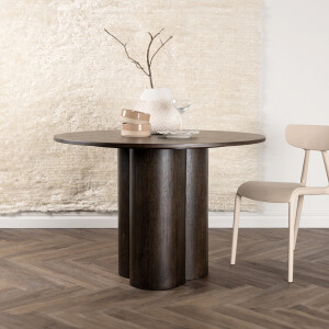 Nohr Ronde Eettafel 'Anh' 110cm, kleur Mokka