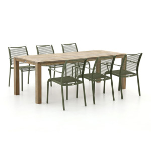 Apple Bee Hawaii/ROUGH-S 220cm dining tuinset 7-delig stapelbaar - Laagste prijsgarantie!