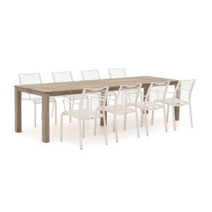 Apple Bee Hawaii/ROUGH-S 300cm dining tuinset 9-delig stapelbaar - Laagste prijsgarantie!